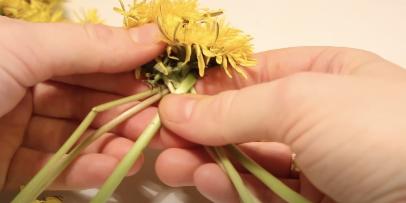 2 простых способа сплести венок из одуванчиков и других цветов